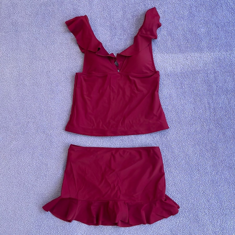 Beachsissi two piece swim suit tankini and skirt bottom